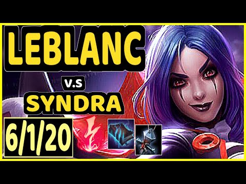 PERKZ (LEBLANC) vs SYNDRA - 6/1/20 KDA MID CHALLENGER GAMEPLAY - EUW