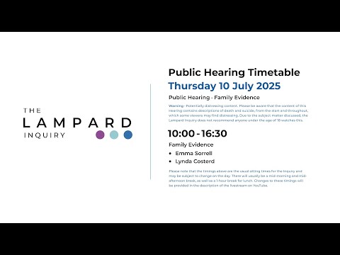 The Lampard Inquiry - Day 25 10/07/25 PM