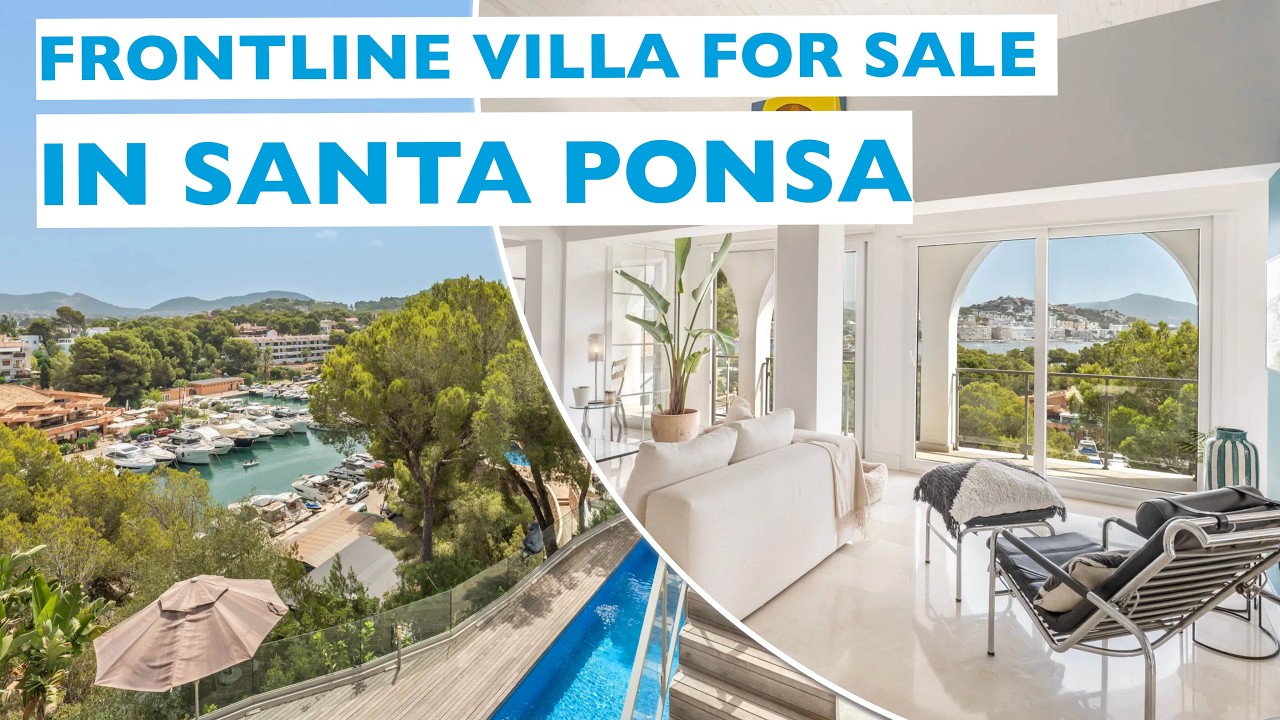 Villa mediterránea con impresionantes vistas al mar y ubicación privilegiada frente al Club Náutico de Santa Ponsa.