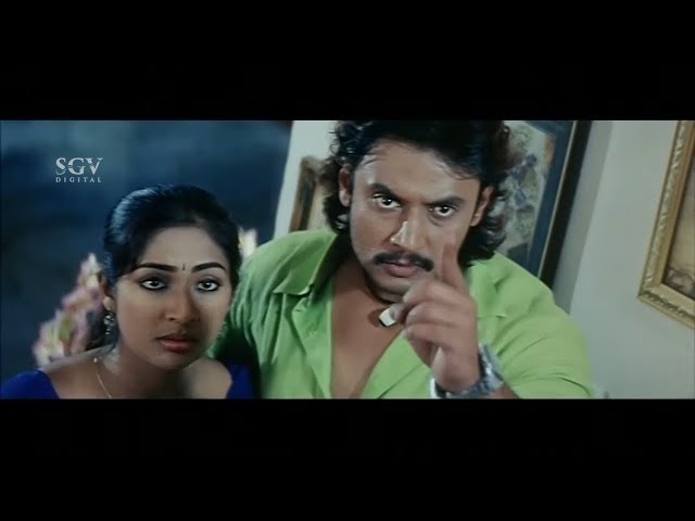 Darshan Best Scenes - Darshan Warns Maternal Father in Law for Heroine | Gaja Kannada Movie