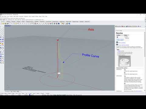 Rhino 6 Lesson 28 Basic Revolve Command