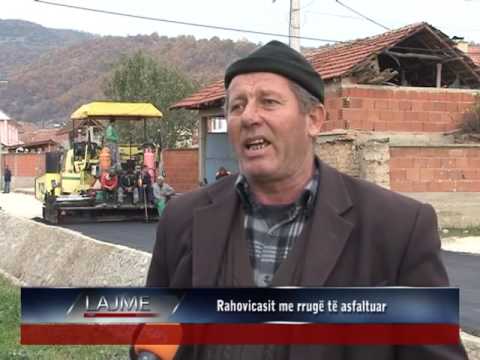 Asfalltimi i rrugës "rekës te poshtë" të fshatit Rahovicë /19.11.2016 / RTV Presheva