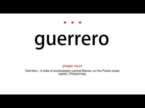 How to pronounce guerrero - Vocab Today