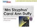 24. Mrs Sisyphus analysis, Carol Ann Duffy (AQA comedy anthology)
