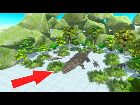 NEW UNITS Purussaurus & Komodo Dragon vs All Dinosaurs on Jungly in Animal Revolt Battle Simulator