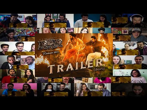 RRR Trailer 🔥Mega Reaction Mashup | NTR, Ram Charan, Ajay Devgn, Alia Bhatt | 