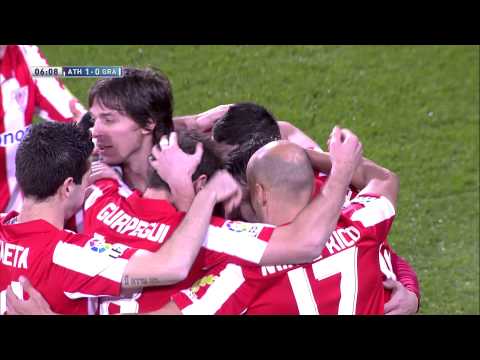Gol de Aduriz (1-0) en el Athletic Club - Granada CF - HD