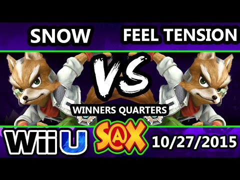 S@X 121 - Snow (Fox) Vs. Feel Tension (Fox) SSB4 Winners Quarters - Smash Wii U - Smash 4