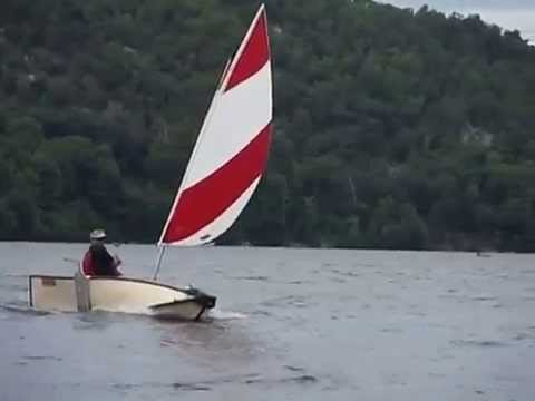porta-bote sailing, monksville sea trials day 2: moderate wind.