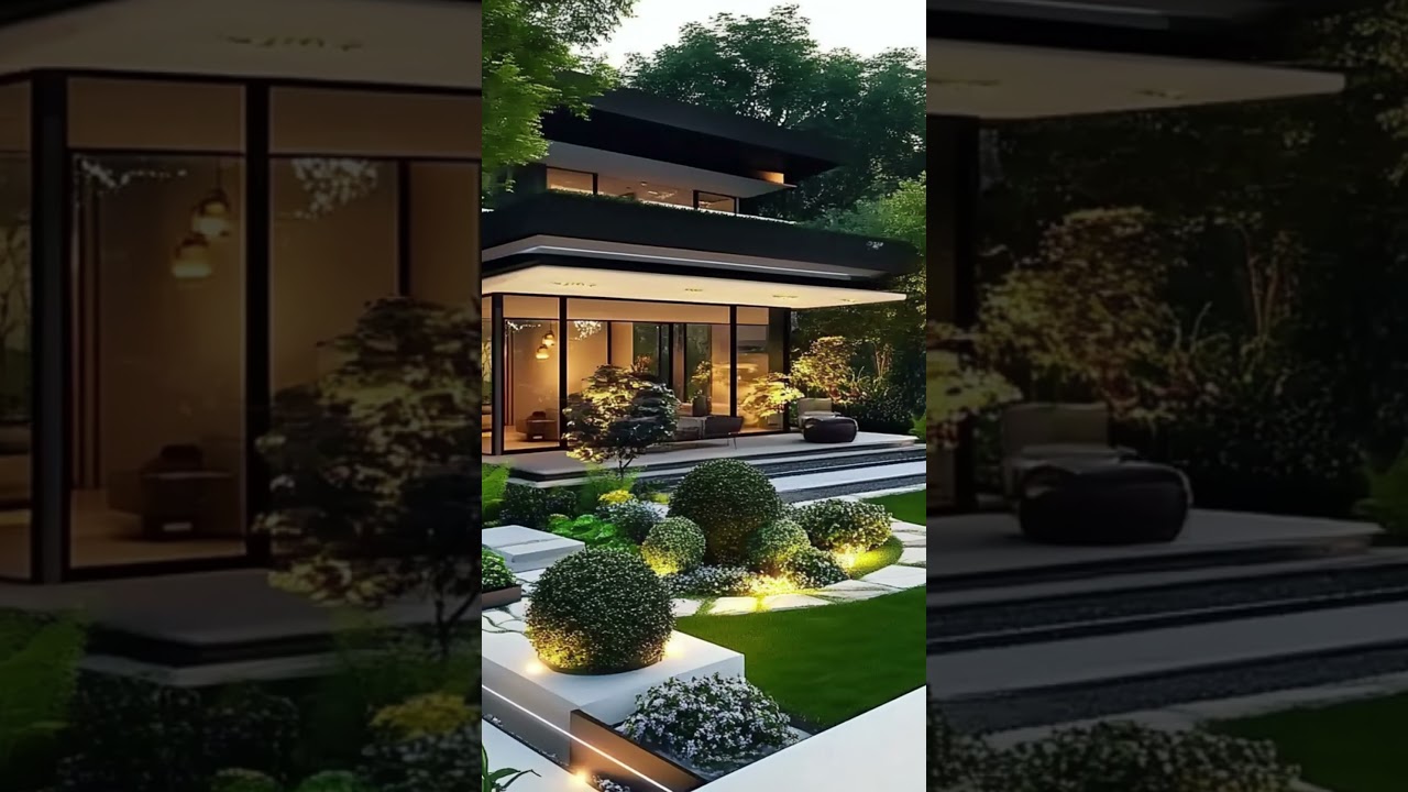 Modern House Tropical Backyard | Amazing Landscape design  ✨