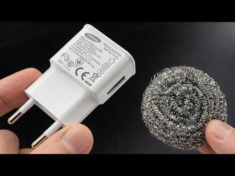 📡 Stop Wasting Money on an Antenna! Place a Steel Scrubber on a Phone Charger
