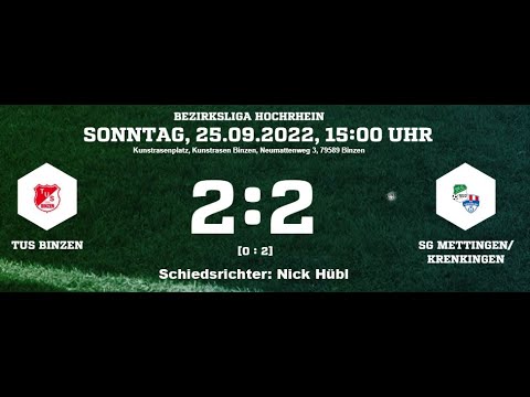 TUS Binzen - SG Mettingen/Krenkingen 2:2 (0:2)