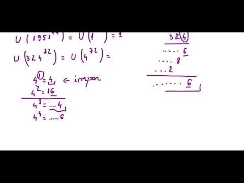 Clasa a V-a - Cap. Numere naturale - ex. 7 - ultima cifra a lui 1 si 4 la o putere