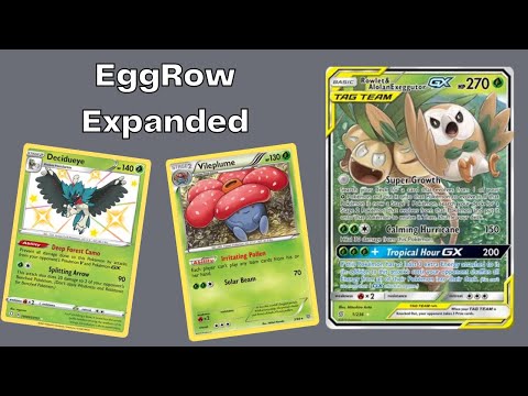 Rowlet and Alolan Exeggutor-GX Expanded Deck Profile and Battle PTCGO
