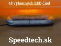 LED rampa 12/24V - 48x LED oranžová ECE R65/R10 magnetická (328x180x50mm) - Video Youtube