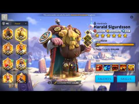 Rok048-VIP15-66.8M+46M Power - max 8 legendary heroes -4 legend equips -600M rss