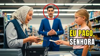 Menina Pobre Paga A Conta De Uma Idosa Com Fome — Sem Saber Que O Filho Bilionário Estava Vendo