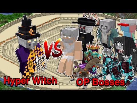 Minecraft |Mobs Battle|  Hyper Witch (Hyper (Bosses & More)) VS OP Bosses