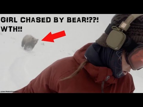 HOW DID SHE NOT NOTICE??? | Girl Being Chased By Big Azz Bear  (Reaction)