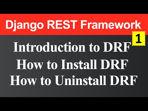 Django Rest Framework and How to Install Uninstall Django Rest Framework Hindi