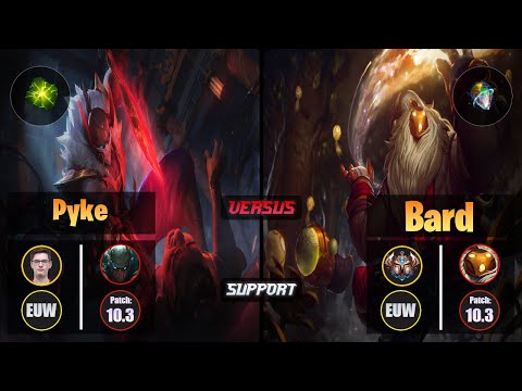 Mikyx PYKE (Support) [Aftershock] VS BARD - Challenger EUW Patch 10.3