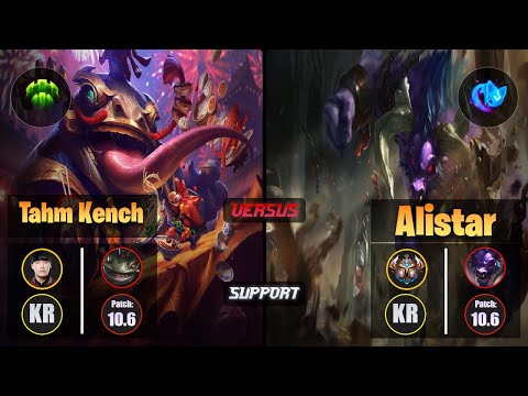 Kellin TAHM KENCH (Support) [Guardian] VS ALISTAR - Challenger KR Patch 10.6