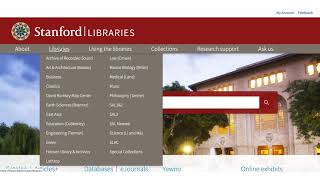 Stanford Libraries Website 2019