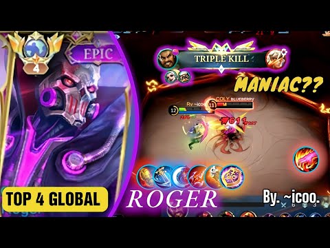 ROGER TOP 4 GLOBAL || Aggresive Beast, Hyper Carry || BUILD ROGER MLBB