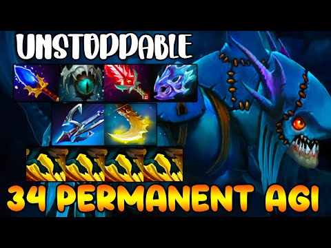 INSANE 34 PERMANENT AGILITY - INTENSE CARRY SLARK - FULL TEAM FIGHT - DOTA 2 GAMEPLAY