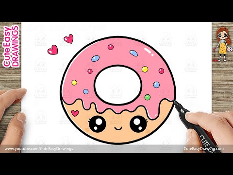 How to Draw a Cute Donut Step by Step for Kids