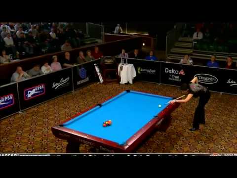03/18/12 WPBA Masters - Semi Final rack 2-3 Kelly Fisher vs Allison Fisher Billiard HD