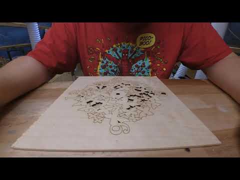 Plywood laser cutting and making a nice piece of art using 10 watt Endurance laser