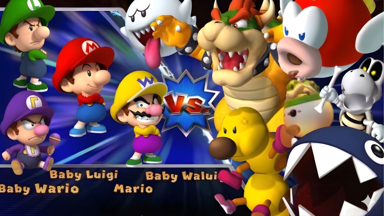 [マリオパーティ9 ボスゲートバトル :マリオbaby Vs ルイージbaby Vs ワリオbaby Vs ワルイージbaby( CPU最強 たつじん)]