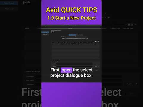 How to Start a Project in Avid Media Composer #avid #mediacomposer #videoediting
