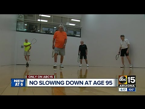 Valley man turns 95 and says he keeps in shape by playing racquetball