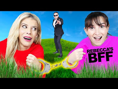 24 Hours Handcuffed to my BEST FRIEND! (Mystery Note Found in Backpack) | Rebecca Zamolo