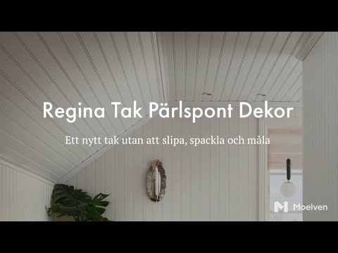 Panelskiva Moelven Regina Tak Pärlspont Dekor Vit S 0500-N 4 st/frp