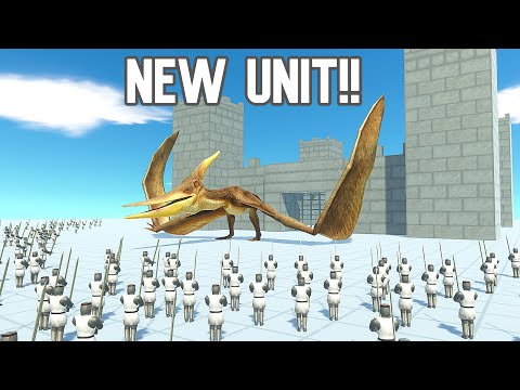 NEW FLYING UNIT PTERANODON vs ALL UNITS - ANIMAL REVOLT BATTLE SIMULATOR PETRANODON