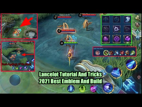 LANCELOT TRICKS AND TUTORIAL FOR BEGGINER AND HOW TO FAST FARM AND KILL!| 2021 BEST BUILD AND EMBLEM