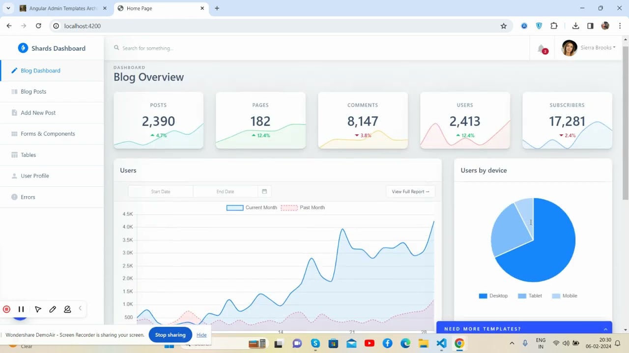 Angular 17 Bootstrap Blog Admin Dashboard Free Theme
