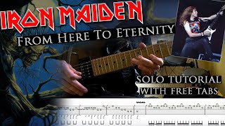 Iron Maiden - From Here To Eternity Janick Gers's solo lesson (with tablatures and backing tracks)