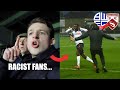 BOLTON SCORE AFTER MATCH STOPPED DUE TO RACISM at Morecambe vs Bolton