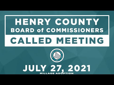 Board of Commissioners meeting July 27 2021