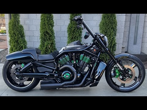 Part 2:  Custom Harley Davidson Vrod completed. Full internal handlebar install and Arnott air ride