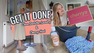 CLEAN WITH ME + HUGE CHERRYZ HAUL | Declutter, Laundry & Cleaning Motivation | Get It All Done | AD