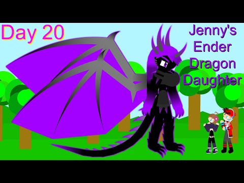 Ender Dragon Girl's Dragon Egg Evolution | Minecraft Jenny Belle's Mob Children Ep 20 [Stick Nodes]