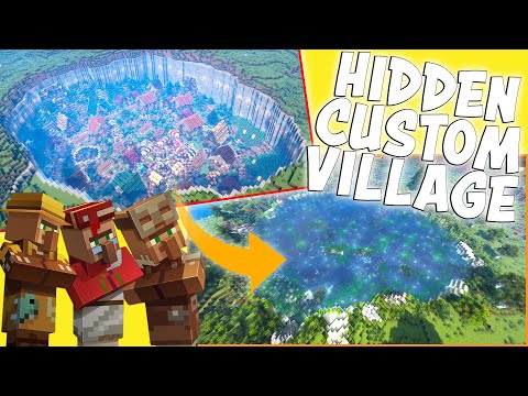 Custom Minecraft Village Hidden Under a TOTALLY Custom Lake with FREE WORLD DOWNLOAD