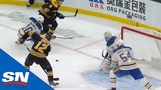 Craig Smith Completes A Hat Trick Against The Buffalo Sabres