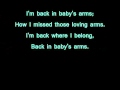 Patsy Cline- Back in Baby's Arms (lyrics) 