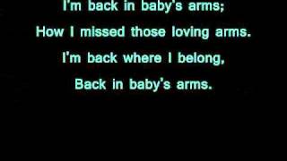 Patsy Cline- Back in Baby&#39;s Arms (lyrics)